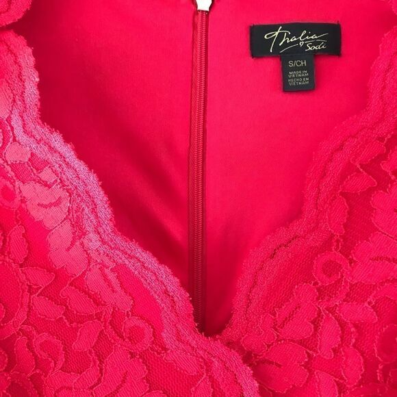 THALIA Sodi lace dress red size s - Picture 2 of 7